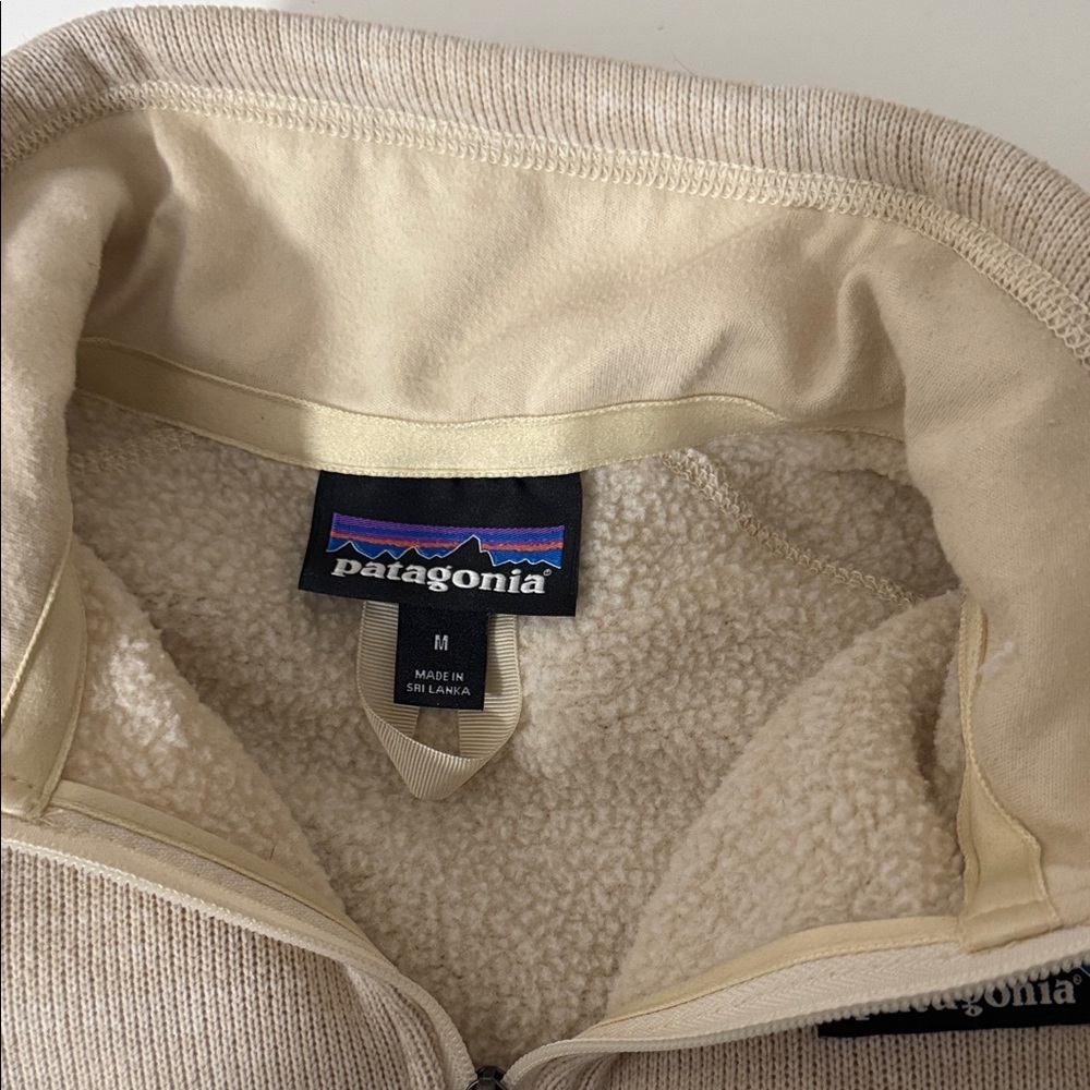 Patagonia Zip-Up Sweater in Cream - Picture 2 of 2